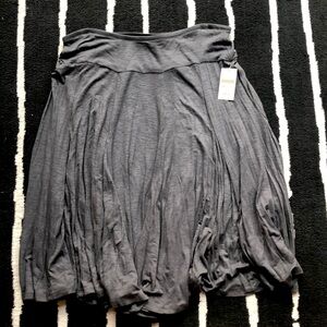 NWT Coldwater Creek grey knit flare skirt L 14/16